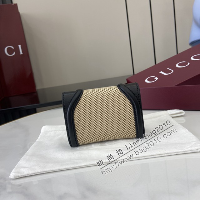 Gucci專櫃古馳最新款圓形互扣式雙G標識卡片夾卡包零錢包 jh2681型號：818811